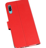 Casos Funda Cartera para Huawei Y6 Pro 2019 Rojo