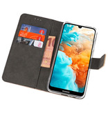 Wallet Cases Hoesje voor Huawei Y6 Pro 2019 Goud