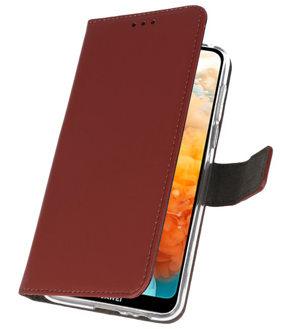 Wallet Cases Tasche für Huawei Y6 Pro 2019 Braun