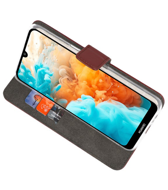 Wallet Cases Hoesje voor Huawei Y6 Pro 2019 Bruin