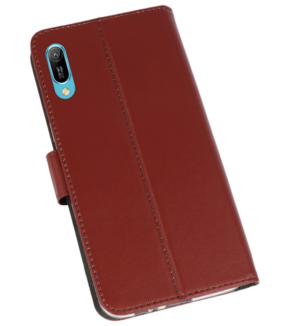 Wallet Cases Hoesje voor Huawei Y6 Pro 2019 Bruin