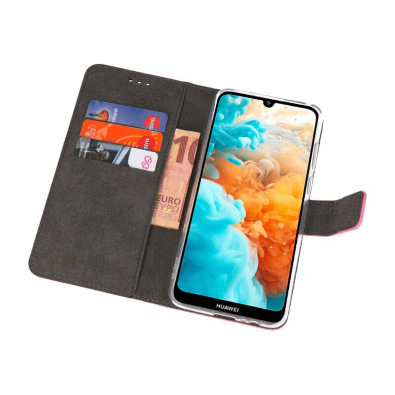 Wallet Cases Hülle für Huawei Y6 Pro 2019 Pink