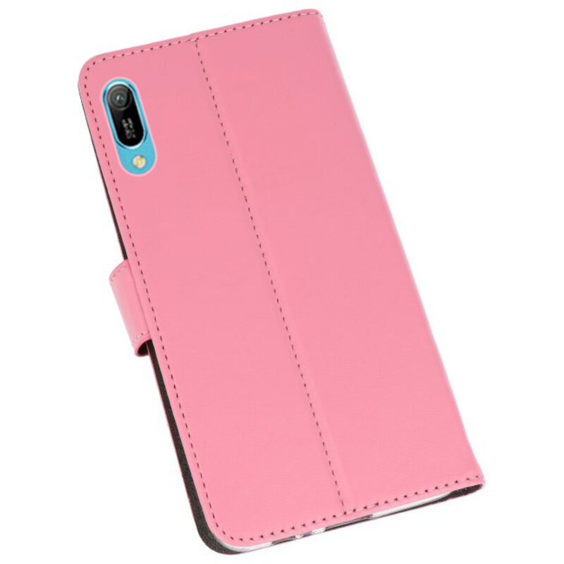 Wallet Cases Hoesje voor Huawei Y6 Pro 2019 Roze