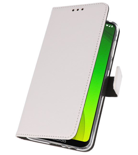 Etuis portefeuille Etui pour Motorola Moto G7 Power White