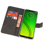 Brieftasche Taschen Case für Motorola Moto G7 Power White