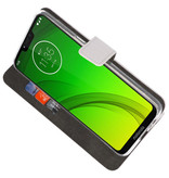 Etuis portefeuille Etui pour Motorola Moto G7 Power White