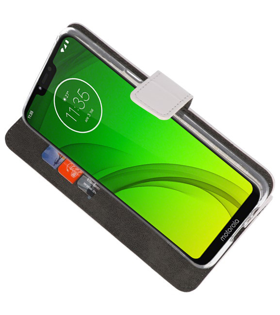 Etuis portefeuille Etui pour Motorola Moto G7 Power White