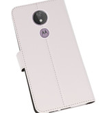 Brieftasche Taschen Case für Motorola Moto G7 Power White