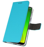 Wallet Cases Case for Motorola Moto G7 Power Blue