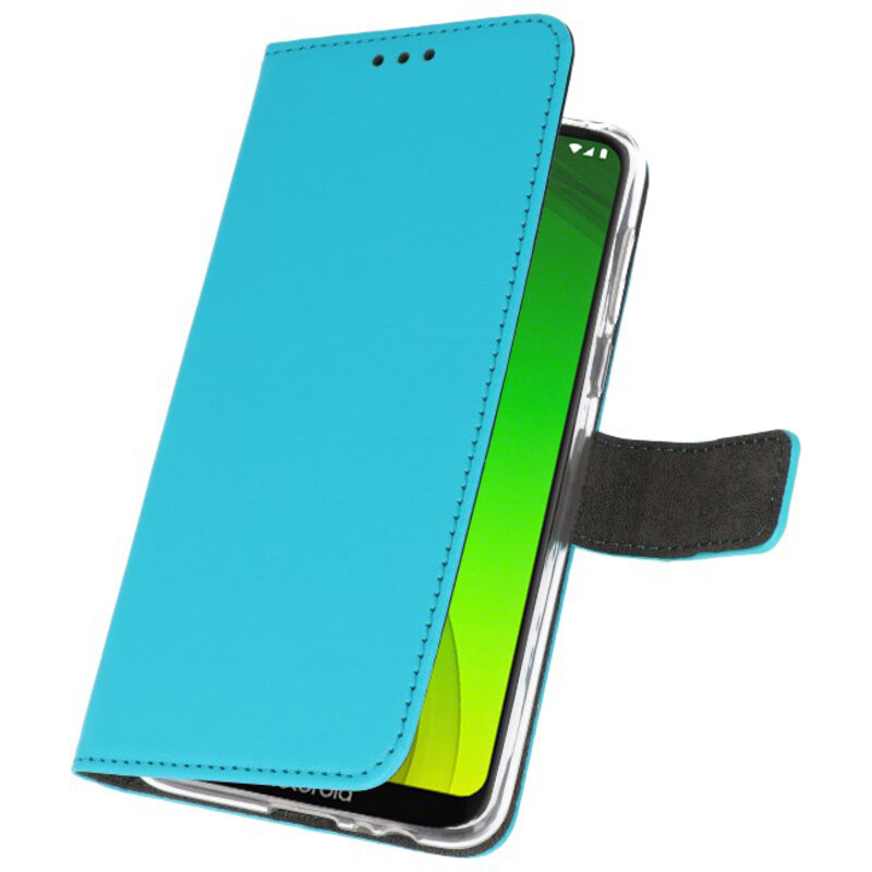 Wallet Cases Case for Motorola Moto G7 Power Blue