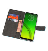 Etuis portefeuille Etui pour Motorola Moto G7 Power Blue