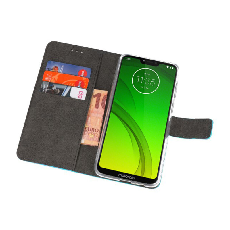 Wallet Cases Case for Motorola Moto G7 Power Blue