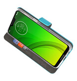 Wallet Cases Case for Motorola Moto G7 Power Blue
