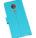 Brieftasche Tasche für Motorola Moto G7 Power Blue