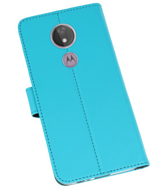 Wallet Cases Hoesje voor Motorola Moto G7 Power Blauw