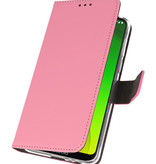 Etuis portefeuille Etui pour Motorola Moto G7 Power Pink