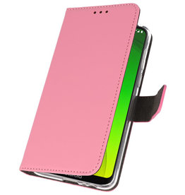 Wallet Cases Hoesje voor Motorola Moto G7 Power Roze