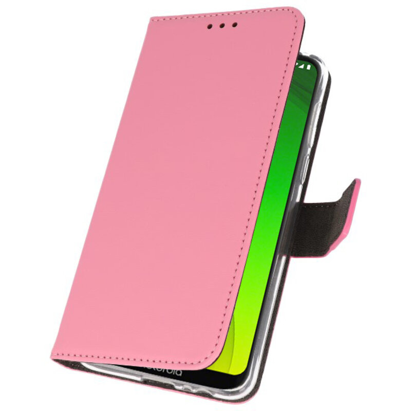 Wallet Cases Case for Motorola Moto G7 Power Pink