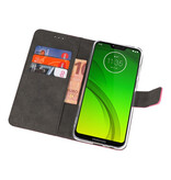 Funda Cartera para Motorola Moto G7 Power Pink
