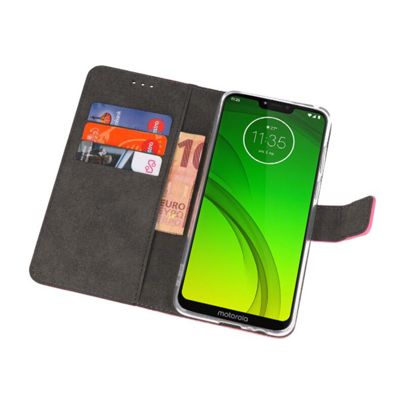 Wallet Cases Case for Motorola Moto G7 Power Pink