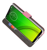 Wallet Cases Case for Motorola Moto G7 Power Pink