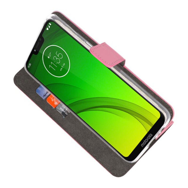Wallet Cases Case for Motorola Moto G7 Power Pink