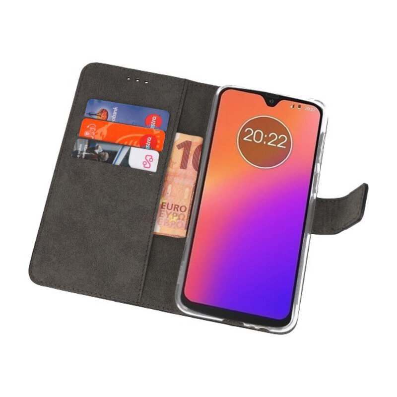 Wallet Cases Tasche für Motorola Moto G7 Schwarz