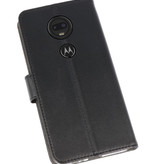 Wallet Cases Hoesje voor Motorola Moto G7 Zwart