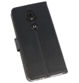 Wallet Cases Hoesje voor Motorola Moto G7 Zwart