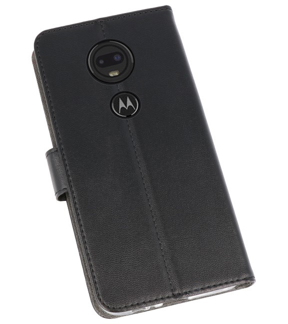 Wallet Cases Hoesje voor Motorola Moto G7 Zwart