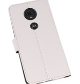 Brieftasche Tasche für Motorola Moto G7 Weiß