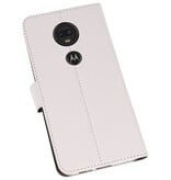Brieftasche Tasche für Motorola Moto G7 Weiß