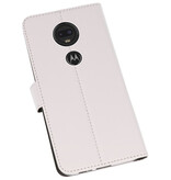 Wallet Cases Hoesje voor Motorola Moto G7 Wit