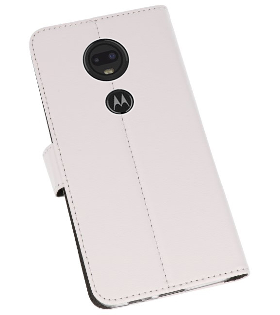 Funda Cartera Funda para Motorola Moto G7 Blanco