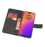 Brieftasche Tasche für Motorola Moto G7 Blue