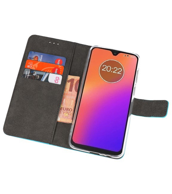 Etuis portefeuille Etui pour Motorola Moto G7 Bleu