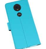 Funda Cartera Funda para Motorola Moto G7 Azul