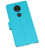 Wallet Cases Case for Motorola Moto G7 Blue