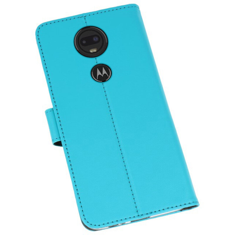 Brieftasche Tasche für Motorola Moto G7 Blue