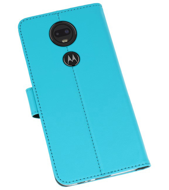 Wallet Cases Case for Motorola Moto G7 Blue