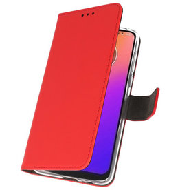 Funda Cartera Funda para Motorola Moto G7 Rojo