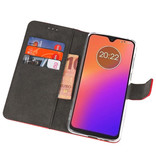 Funda Cartera Funda para Motorola Moto G7 Rojo