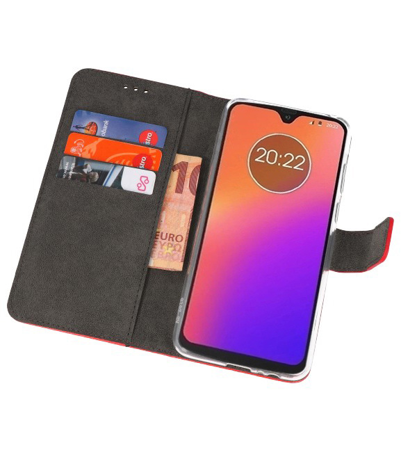 Wallet Cases Tasche für Motorola Moto G7 Rot