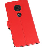 Etuis portefeuille Etui pour Motorola Moto G7 Rouge