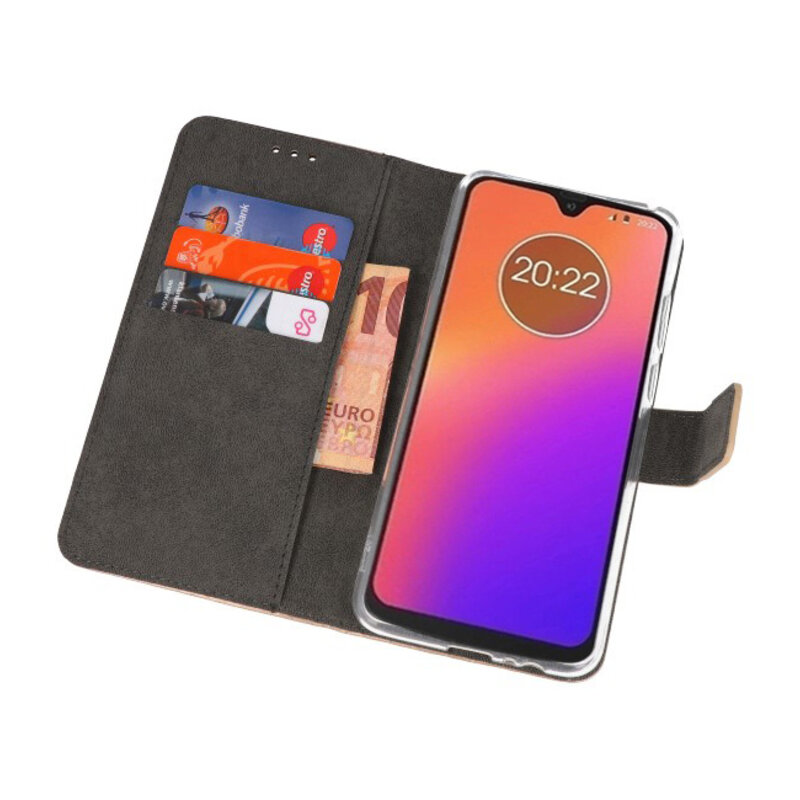 Brieftasche Tasche für Motorola Moto G7 Gold