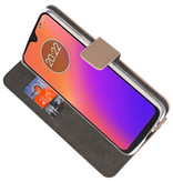 Wallet Cases Hoesje voor Motorola Moto G7 Goud