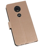 Brieftasche Tasche für Motorola Moto G7 Gold