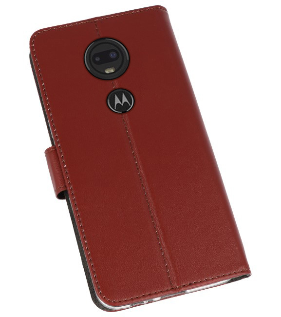 Wallet Cases Case for Motorola Moto G7 Brown