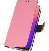 Etuis portefeuille Etui pour Motorola Moto G7 Rose