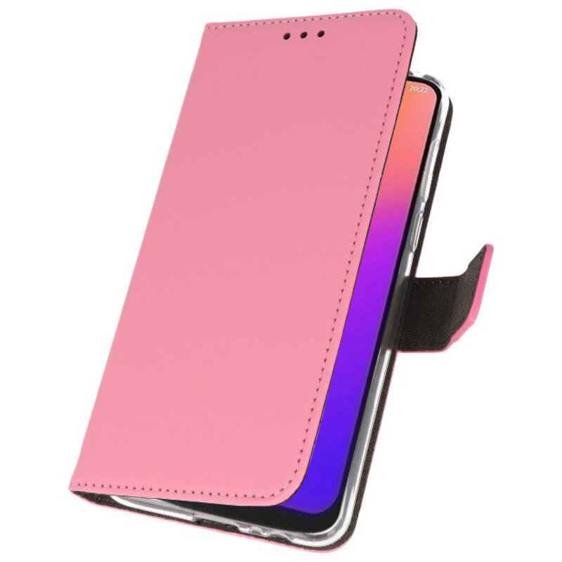 Brieftasche Tasche für Motorola Moto G7 Pink